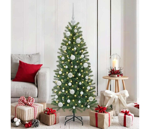 Ziemassvētku Rotājumu Komplekts 61 Pcs Balts Plastmasa Vidaxl