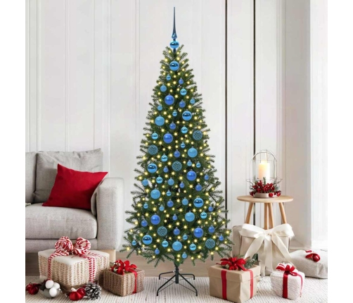 Ziemassvētku Rotājumu Komplekts 120 Pcs Zila Plastmasa Vidaxl