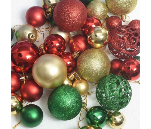 Ziemassvētku Rotājumu Komplekts 61 Pcs Daudzkrāsains Plastmasa Vidaxl