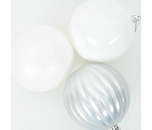 Ziemassvētku Rotājumu Komplekts 15 Pcs Balts Vidaxl