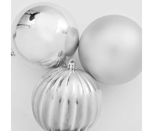 Ziemassvētku Rotājumu Komplekts 15 Pcs Sudraba Vidaxl