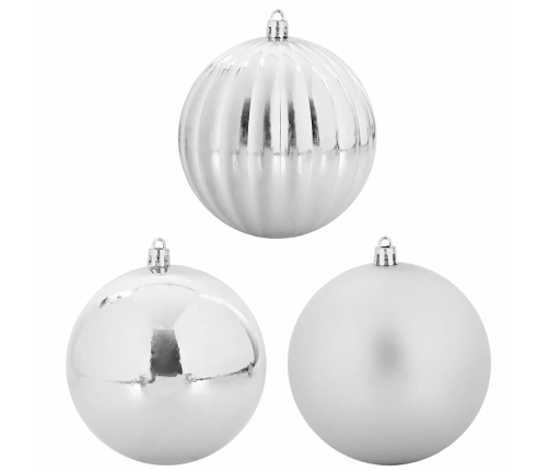 Ziemassvētku Rotājumu Komplekts 15 Pcs Sudraba Vidaxl