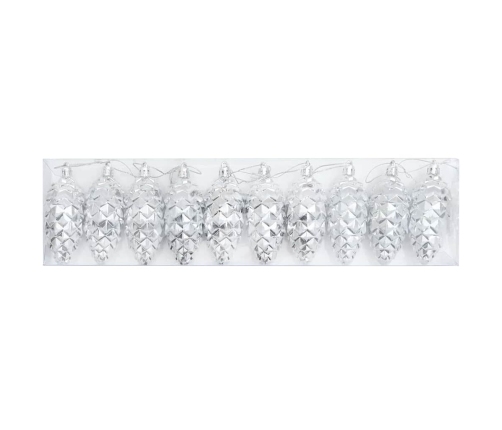 Ziemassvētku Koka Rotājumi 40 Pcs Sudraba Vidaxl