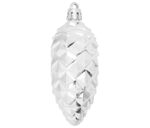 Ziemassvētku Koka Rotājumi 40 Pcs Sudraba Vidaxl