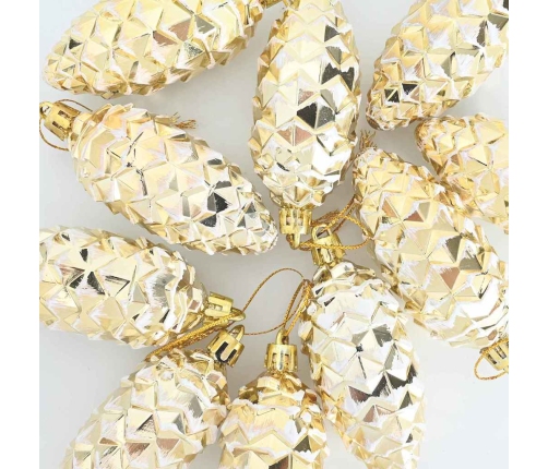 Ziemassvētku Koka Rotājumi 40 Pcs Zelts Vidaxl