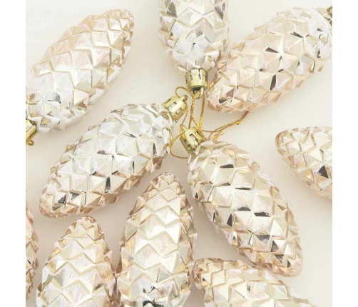 Ziemassvētku Koka Rotājumi 40 Pcs Šampanieša Vidaxl