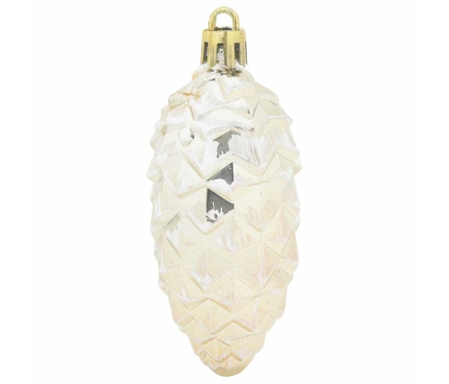 Ziemassvētku Koka Rotājumi 40 Pcs Šampanieša Vidaxl