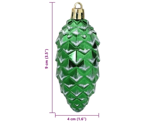 Ziemassvētku Koka Rotājumi 40 Pcs Zaļa Vidaxl