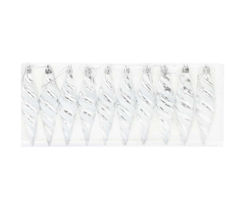 Ziemassvētku Koka Rotājumi 40 Pcs Sudraba Vidaxl