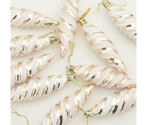 Ziemassvētku Koka Rotājumi 40 Pcs Šampanieša Vidaxl