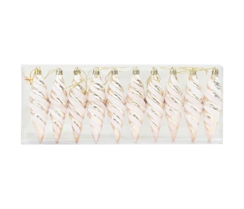 Ziemassvētku Koka Rotājumi 40 Pcs Šampanieša Vidaxl