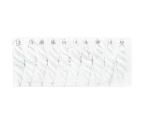 Ziemassvētku Koka Rotājumi 40 Pcs Balts Vidaxl