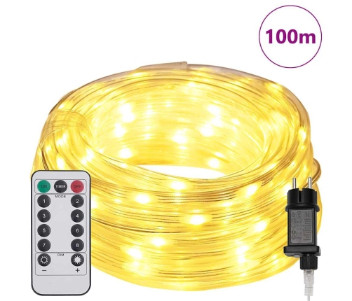 Virvju Gaisma Su 2400 Led Silti Balts 100 M Pvc Vidaxl