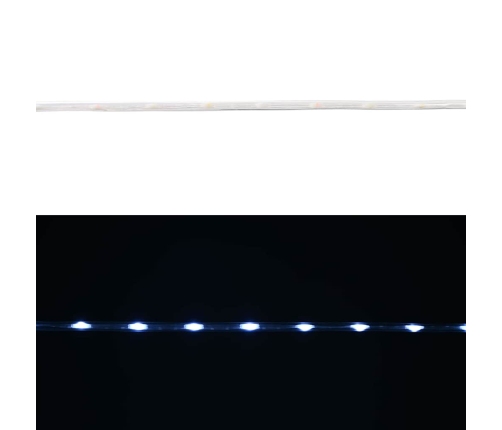 Virvju Gaisma Su 2400 Led Auksti Balts 100 M Pvc Vidaxl