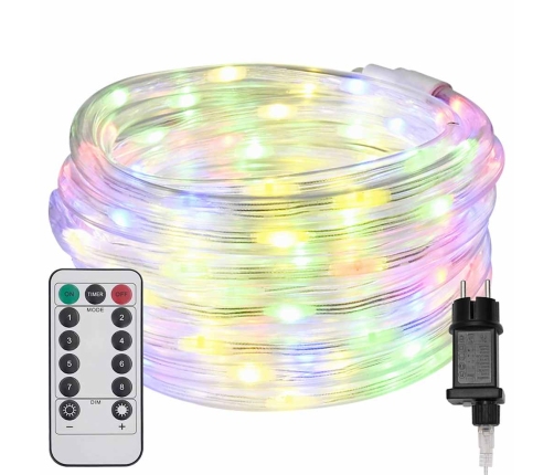 Virvju Gaisma Su 2400 Led Daudzkrāsains 100 M Pvc Vidaxl