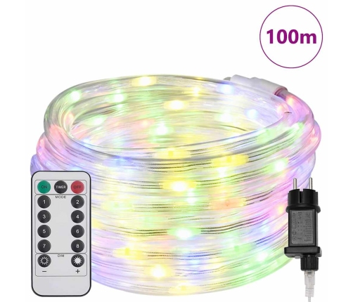 Virvju Gaisma Su 2400 Led Daudzkrāsains 100 M Pvc Vidaxl
