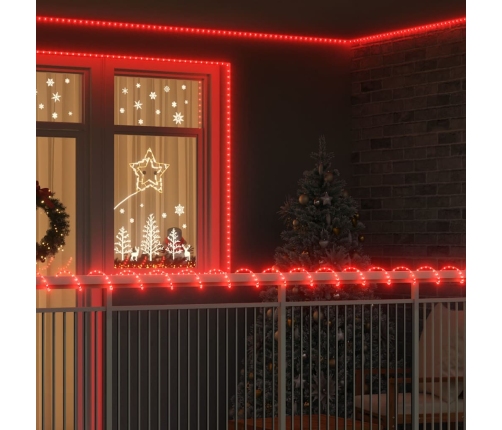 Virvju Gaisma Su 2400 Led Sarkana 100 M Pvc Vidaxl