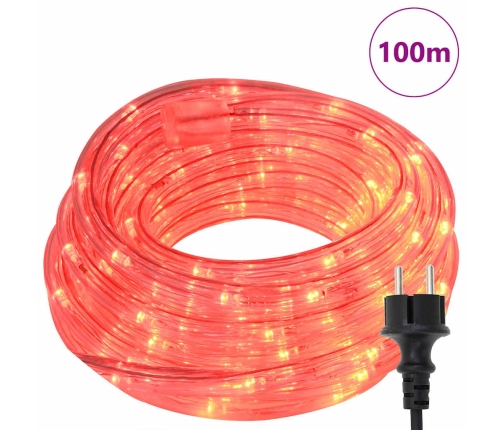 Virvju Gaisma Su 2400 Led Sarkana 100 M Pvc Vidaxl