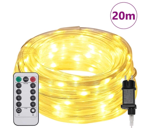 Virvju Gaisma Su 480 Led Silti Balts 20 M Pvc Vidaxl