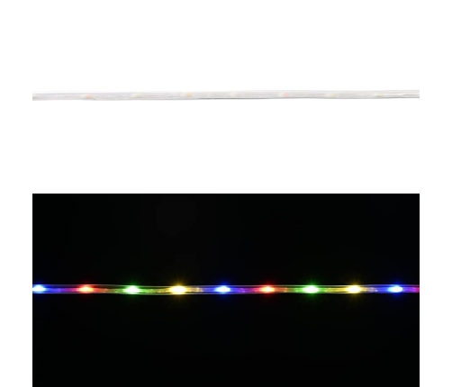 Virvju Gaisma Su 240 Led Daudzkrāsains 10 M Pvc Vidaxl