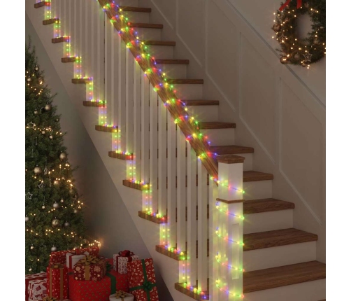 Virvju Gaisma Su 240 Led Daudzkrāsains 10 M Pvc Vidaxl