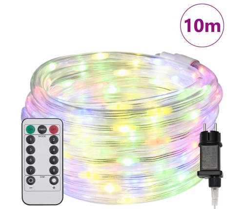 Virvju Gaisma Su 240 Led Daudzkrāsains 10 M Pvc Vidaxl