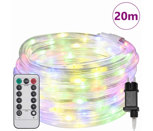 Virvju Gaisma Su 480 Led Daudzkrāsains 20 M Pvc Vidaxl