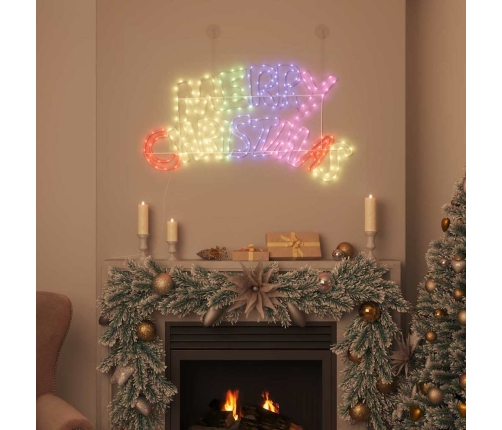 Ziemassvētku Zīme Su 240 Led Daudzkrāsains 100 X 50 Cm Pvc Vidaxl