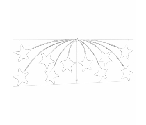 Ziemassvētku Zvaigzne Su 432 Led Daudzkrāsains 180 X 57 Cm Pvc Vidaxl