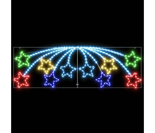 Ziemassvētku Zvaigzne Su 432 Led Daudzkrāsains 180 X 57 Cm Pvc Vidaxl