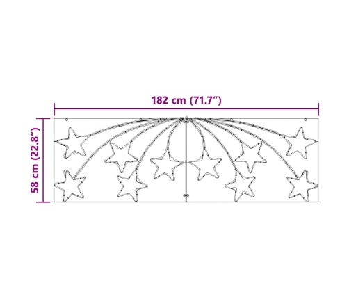 Ziemassvētku Zvaigzne Su 432 Led Daudzkrāsains 180 X 57 Cm Pvc Vidaxl
