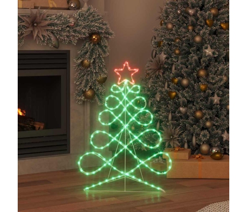 Ziemassvētku Koka Formas Gaisma Daudzkrāsains 80 X 56 Cm Pvc Vidaxl