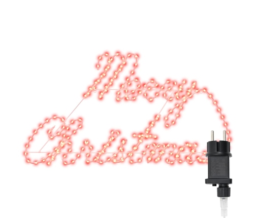 Ziemassvētku Zīme Su 216 Led Sarkana 99 X 55 X 13 Cm Dzelzs Vidaxl