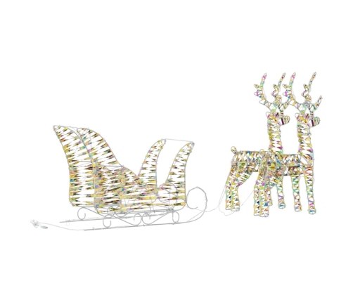 Ziemassvētku Ziemeļbriedis Ar Kamanām Silti Balts Pet Vidaxl