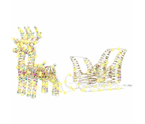 Ziemassvētku Ziemeļbriedis Ar Kamanām Silti Balts Pet Vidaxl