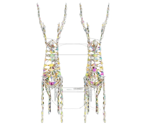 Ziemassvētku Ziemeļbriedis Ar Kamanām Silti Balts Pet Vidaxl