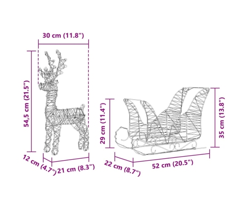 Ziemassvētku Ziemeļbriedis Ar Kamanām Silti Balts Pet Vidaxl