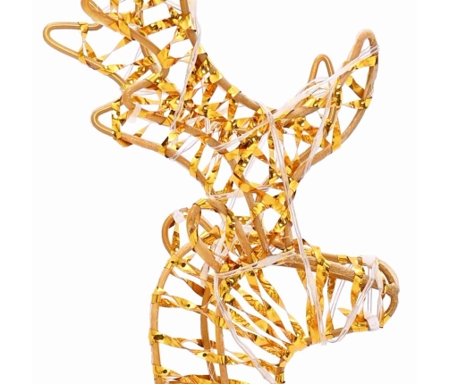 Ziemassvētku Ziemeļbriedis Ar Kamanām Silti Balta Pet Vidaxl