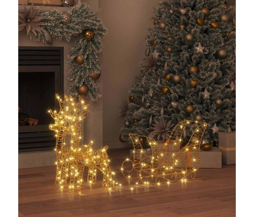 Ziemassvētku Ziemeļbriedis Ar Kamanām Silti Balta Pet Vidaxl