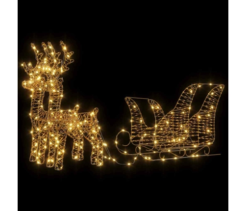 Ziemassvētku Ziemeļbriedis Ar Kamanām Silti Balta Pet Vidaxl