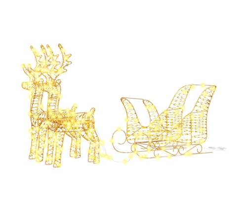 Ziemassvētku Ziemeļbriedis Ar Kamanām Silti Balta Pet Vidaxl