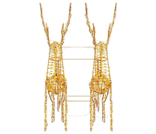 Ziemassvētku Ziemeļbriedis Ar Kamanām Silti Balta Pet Vidaxl