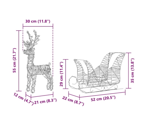 Ziemassvētku Ziemeļbriedis Ar Kamanām Silti Balta Pet Vidaxl