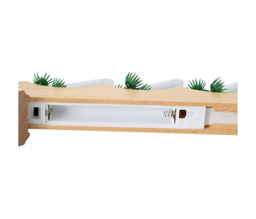 Ziemassvētku Sveču Tilts Su 7 Led Brūna 39.5 X 5 X 29 Cm Vidaxl