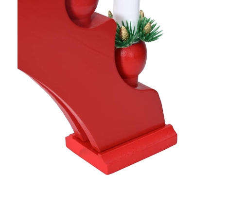 Ziemassvētku Sveču Arka Ar 10 Led Svecēm Sarkana 47 X 5 X 29 Cm Vidaxl