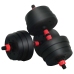 2-In-1 Hanteles Komplekts Melns Un Sarkans 121 X 19,5 X 19,5 Cm Vidaxl