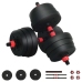2-In-1 Hanteles Komplekts Melns Un Sarkans 121 X 19,5 X 19,5 Cm Vidaxl