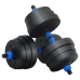 2-In-1 Hanteles Komplekts Melna Un Zila 121 X 19,5 X 19,5 Cm Vidaxl