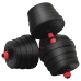 2-In-1 Hanteles Komplekts Melns Un Sarkans 121 X 19,5 X 19,5 Cm Vidaxl