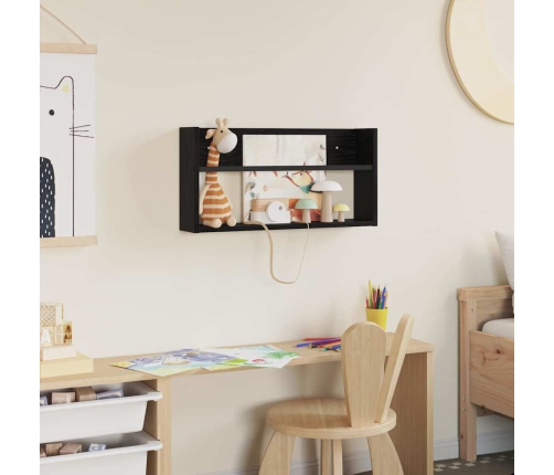 Žurnālu Statīvs Ar Plauktu Melns Ozolkoks 60 X 12 X 30 Cm Vidaxl